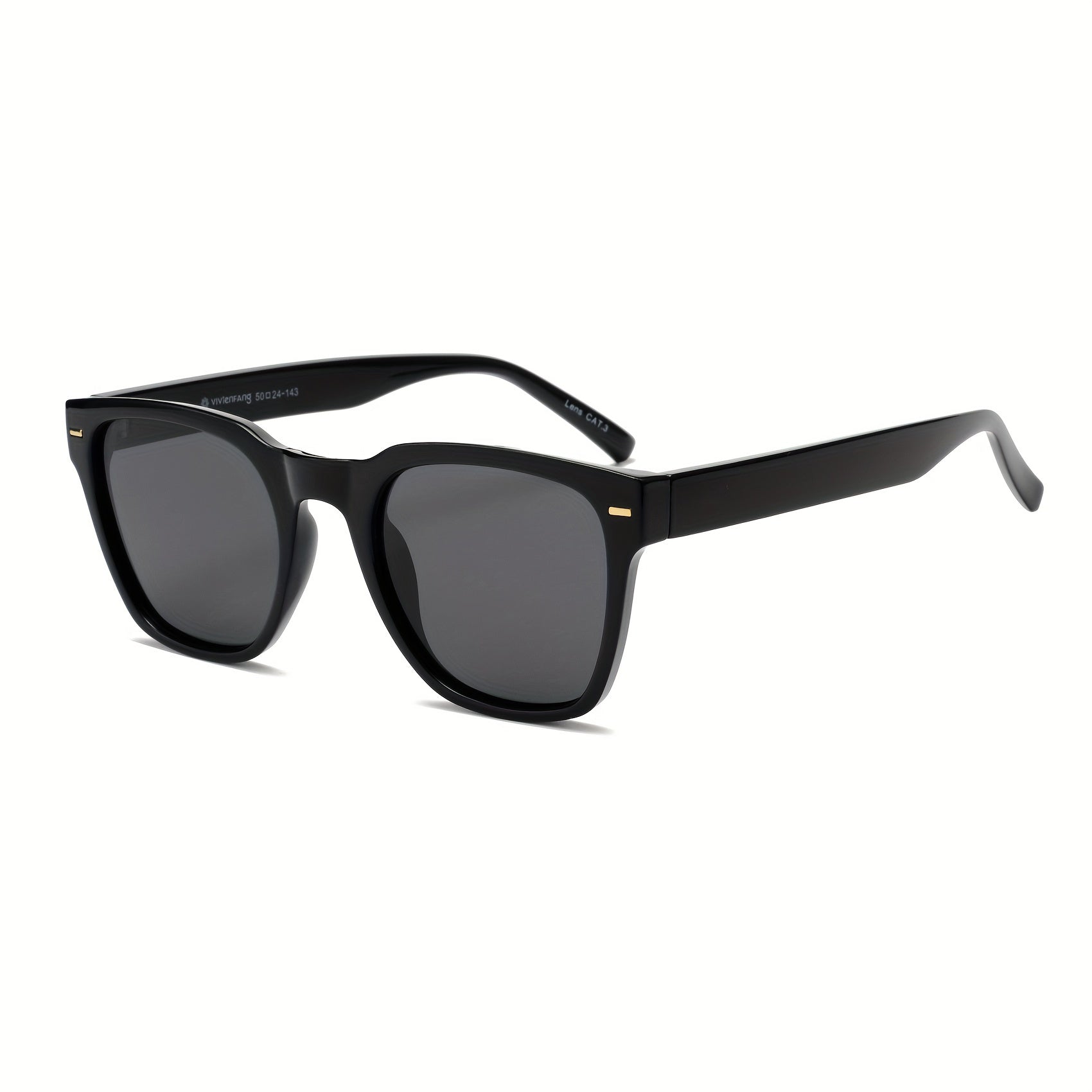 OUWEN Small Square Polarized Sunglasses Retro UV400 Protection VF2223A