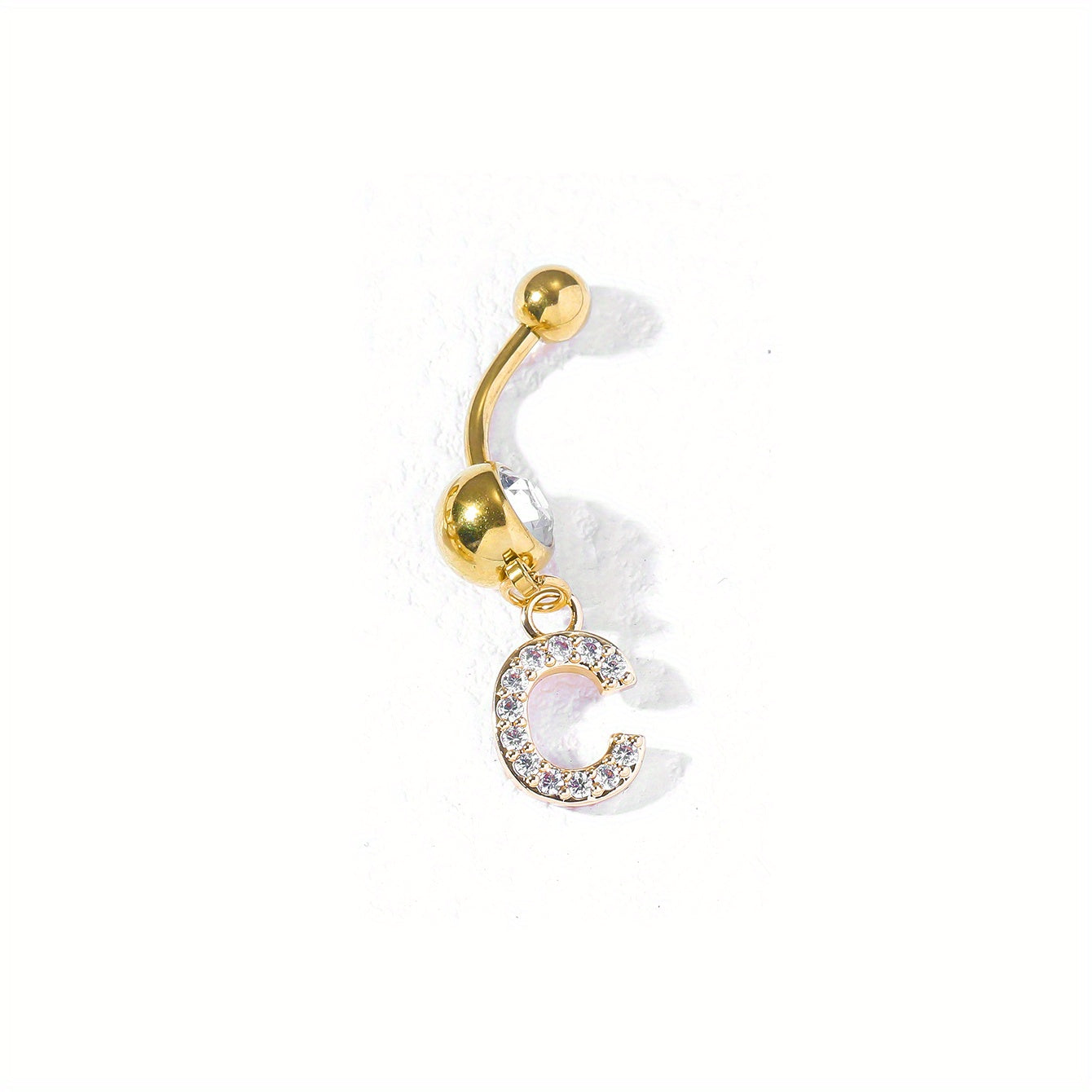Zircon 26 Letters Belly Button Ring Navel Piercing