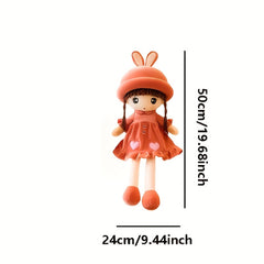 Adorable Ragdoll Plush Doll with Bunny Ears Soft Outfit Perfect Gift Christmas