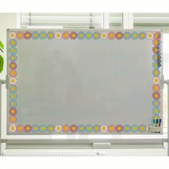 Boho Daisy Flower Bulletin Board Borders with Smiling Faces