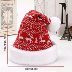 Thickened Plush Santa Claus Hat Winter Accessories Christmas Party Decors