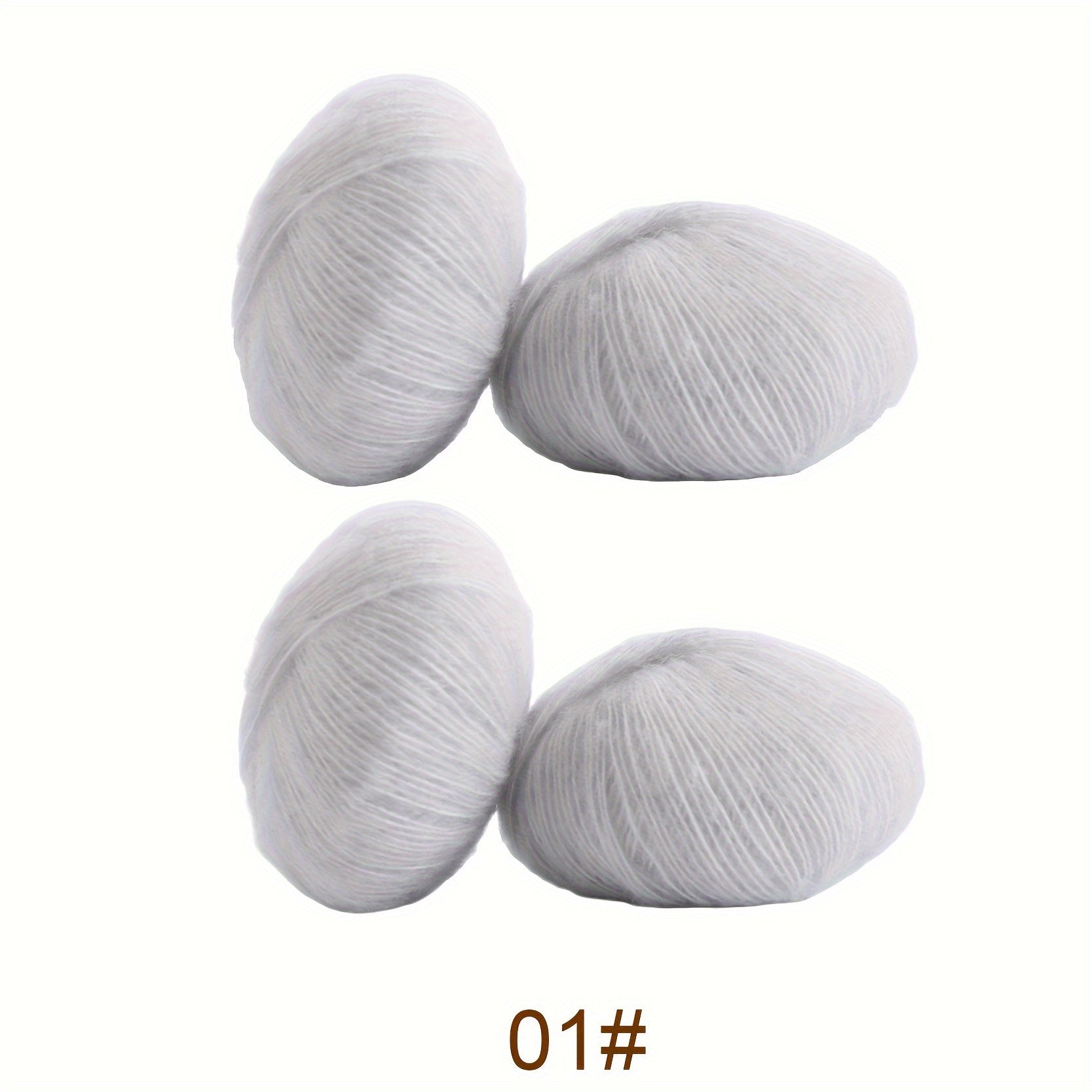 4pcs Mohair Yarn Crochet Knitting Sweater Scarf Shawl 25g pc