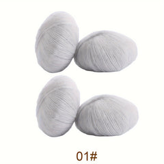 4pcs Mohair Yarn Crochet Knitting Sweater Scarf Shawl 25g pc