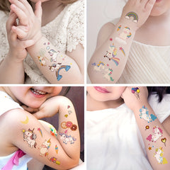 Spaceship Unicorn Robot Tattoo Stickers Waterproof