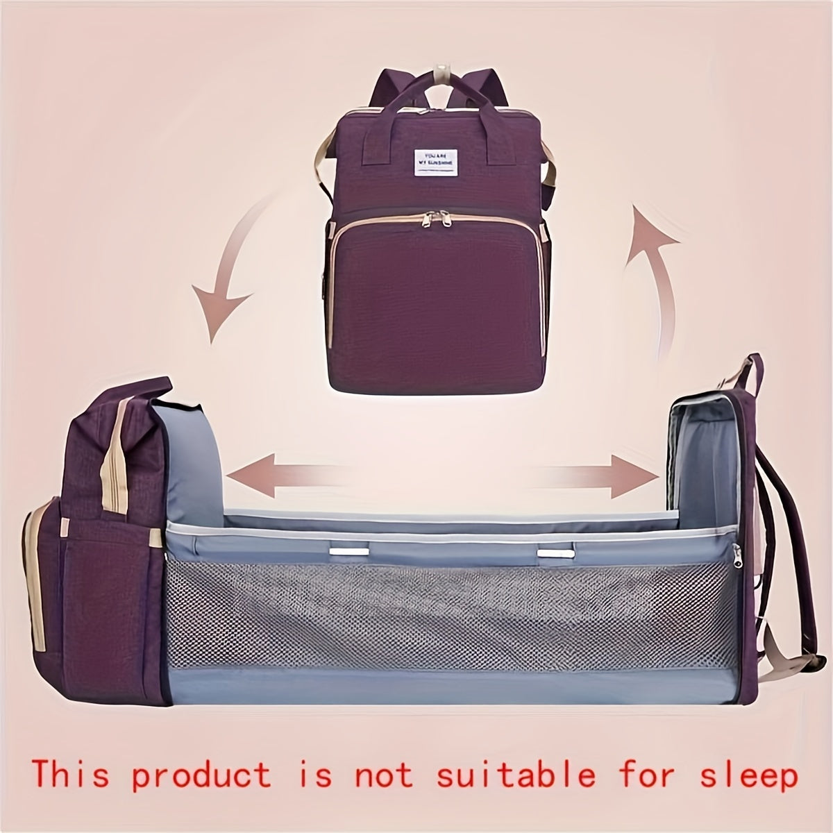 PANLYNNER Portable Crib Backpack Diaper Bag Stroller Bassinet