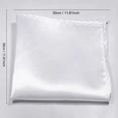 12pcs Men's Pocket Towel Small Handkerchief Solid Handkerchief for Wedding Dress