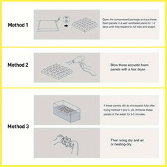 24pcs Yellow Pyramid Sound Absorbing Cotton for Recording Room