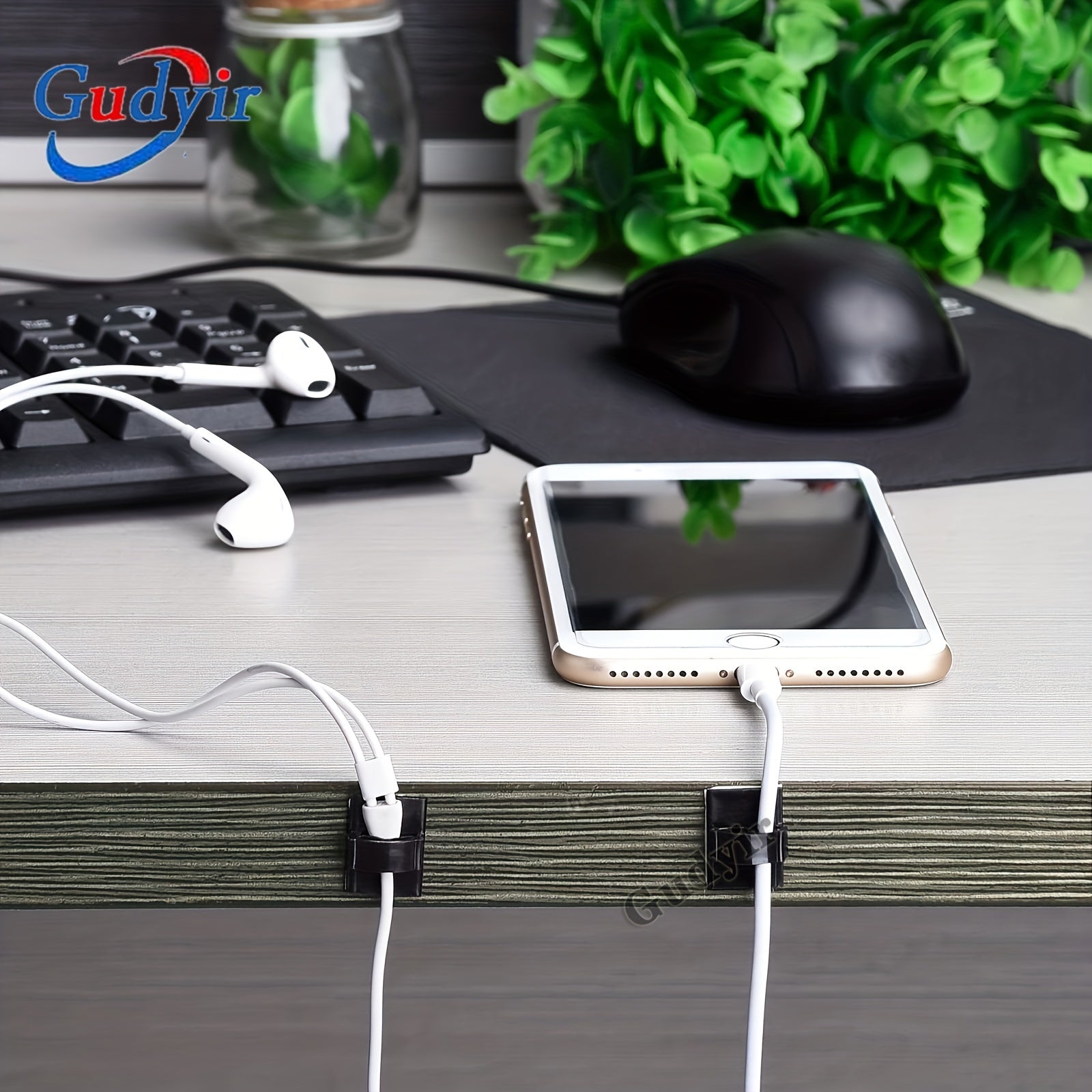 50pcs Wire Clips Cable Management Holder Clamps for Car Office Home