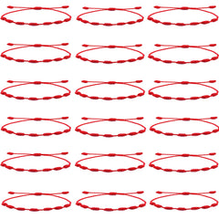 18 Pcs Red Devil Eye Protection Bracelet Adjustable Mexican Bracelet