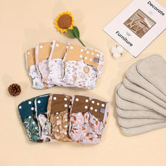 Soft Waterproof Cloth Diapers for Babies 3 15kg Adjustable Snap Breathable Mesh