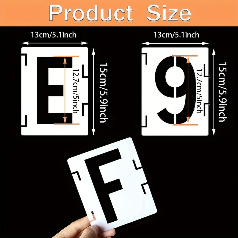 42pcs Letter Stencils Symbol Numbers Craft Stencils Reusable Alphabet Templates