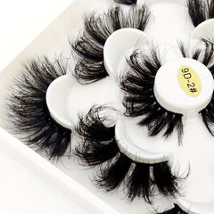 5 Pairs Faux Mink Eyelashes Long-lasting Fluffy Charming Eyelashes