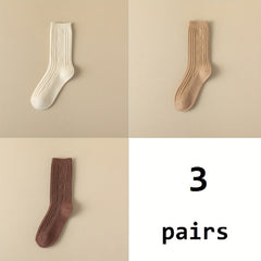 5 Pairs Argyle Pattern Socks Mid Tube Women's Stockings