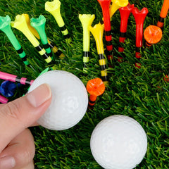 50pcs Mixed Plastic Golf Tee Reduce Friction & Side Spin Golf Reusable