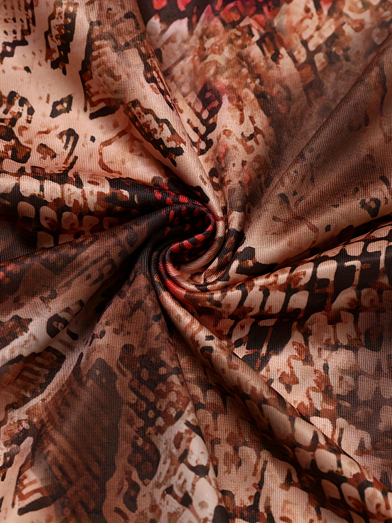  Snake Skin Print Shirt & Pants Set