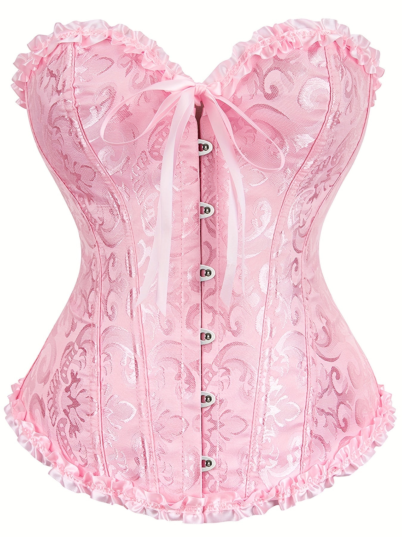 Floral Jacquard Underbust Corset Top