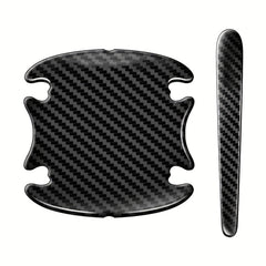 Carbon Fiber Texture Car Door Bowl Protection Stickers Set