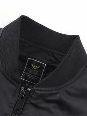 Men's Slim Fit Zip Up Jacket Windproof Motorcycle Jacket