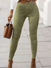  High Rise Stretch Skinny Trousers