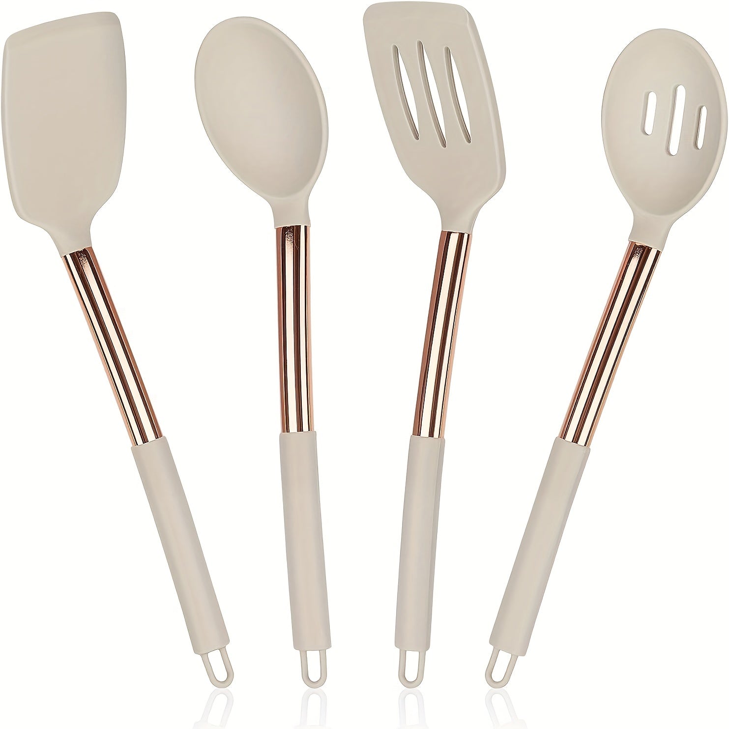 4pcs Silicone Kitchen Utensils Set Heat Resistant Non-stick Cooking Spatul