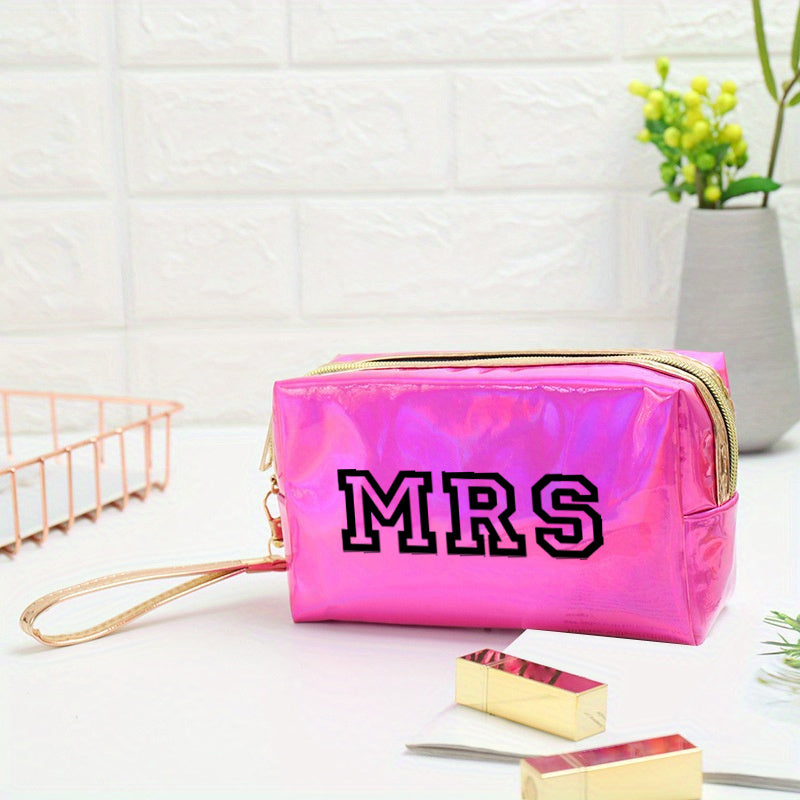 Y2K Laser Letter Pattern Makeup Bag For Women