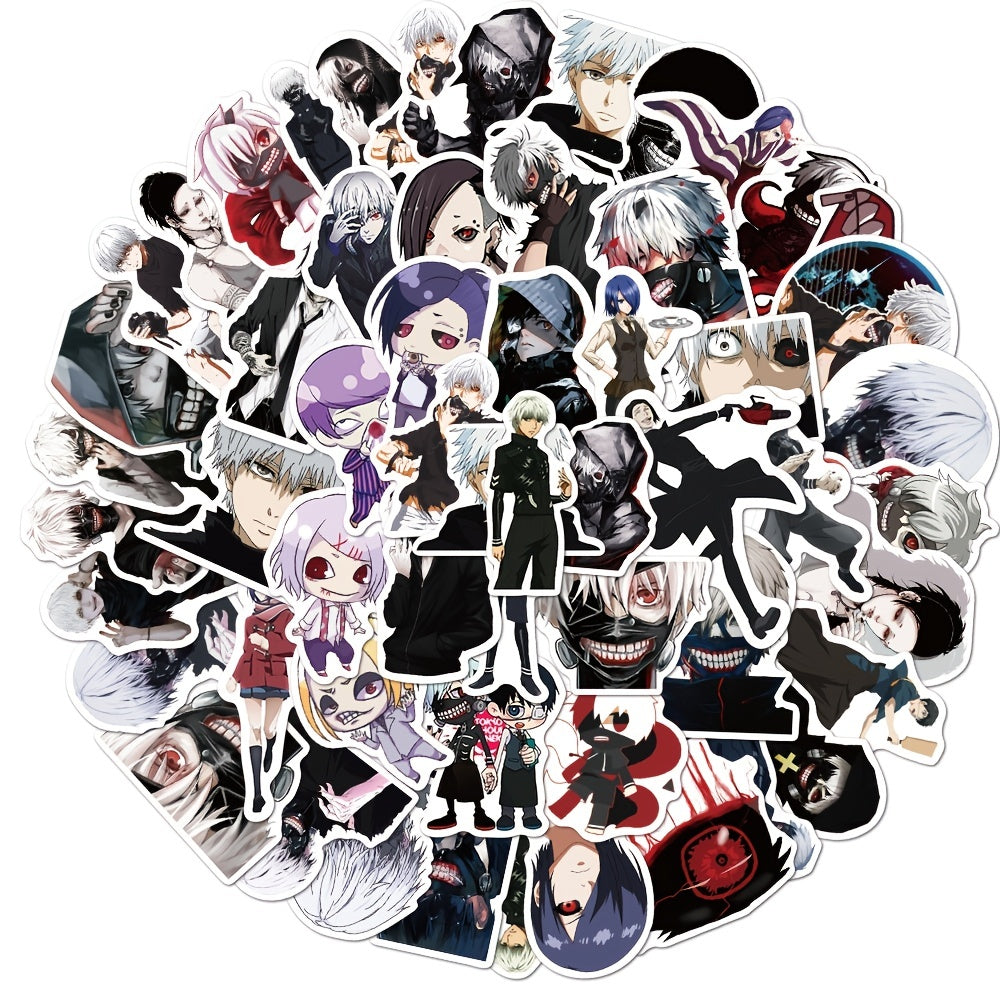 50pcs Hot Blooded Animation Ghoul Series Stickers DIY Materials