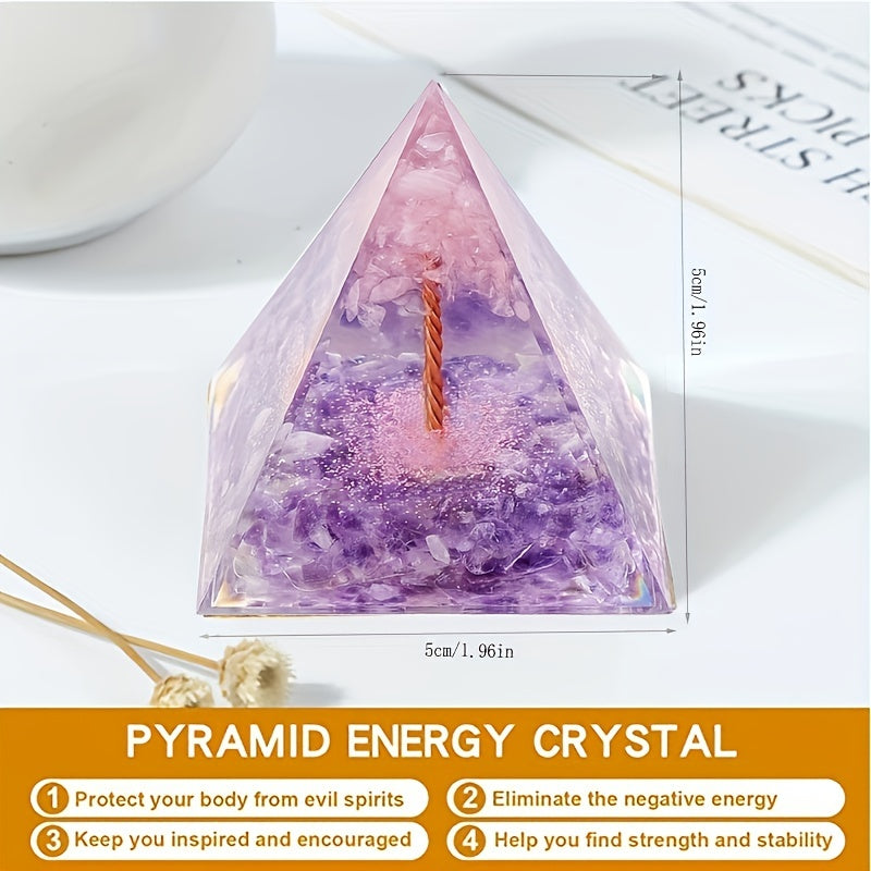 Natural Crystal Pyramid Healing Energy Reiki Chakra Meditation
