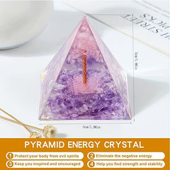 Natural Crystal Pyramid Healing Energy Reiki Chakra Meditation