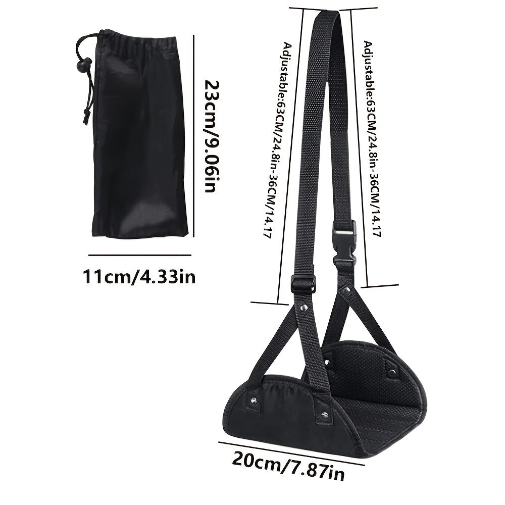 Airplane Footrest Portable Adjustable Strap Lightweight Leg Rest