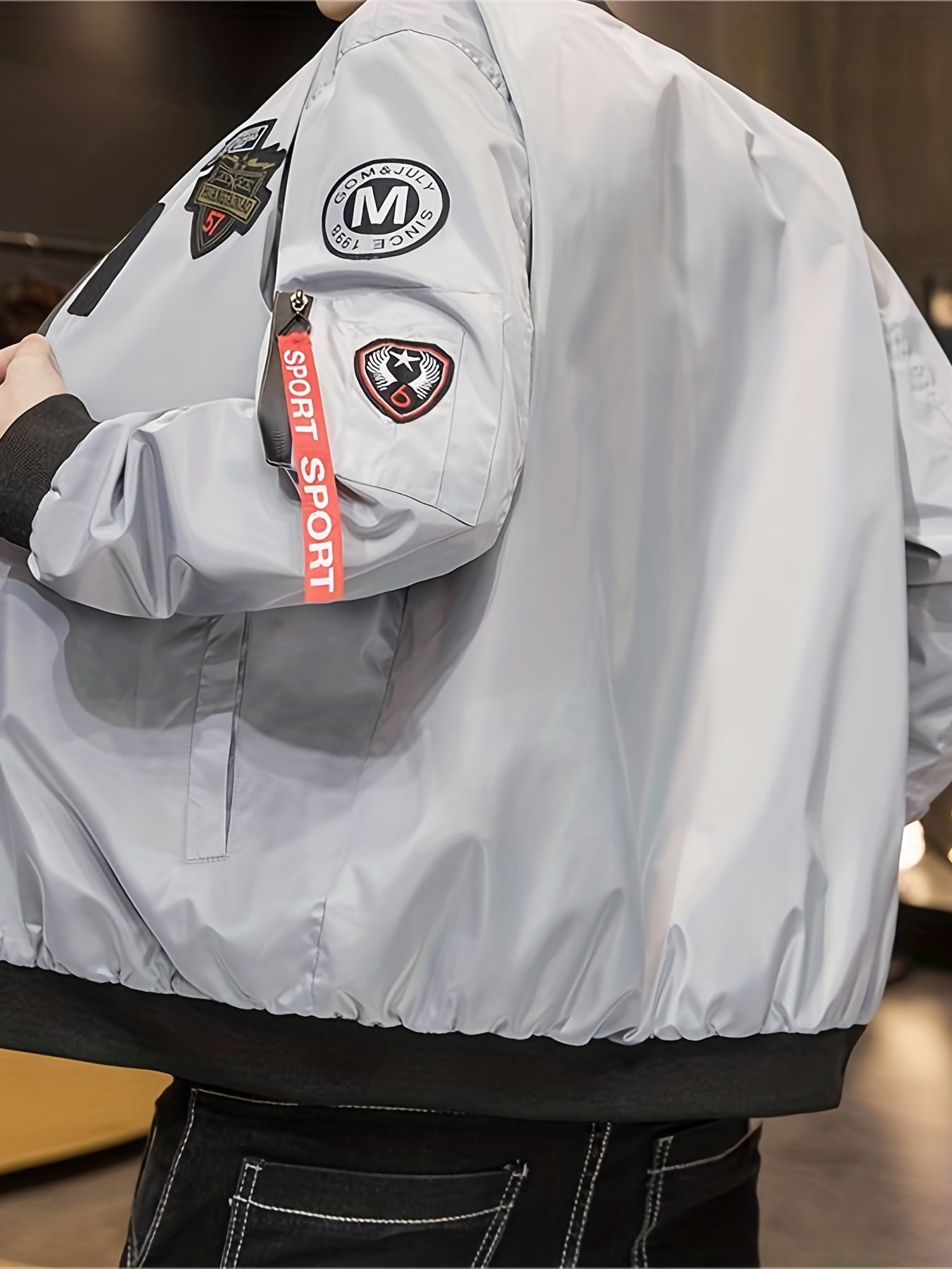 Men's Casual Zip Up Jacket for Spring Fall