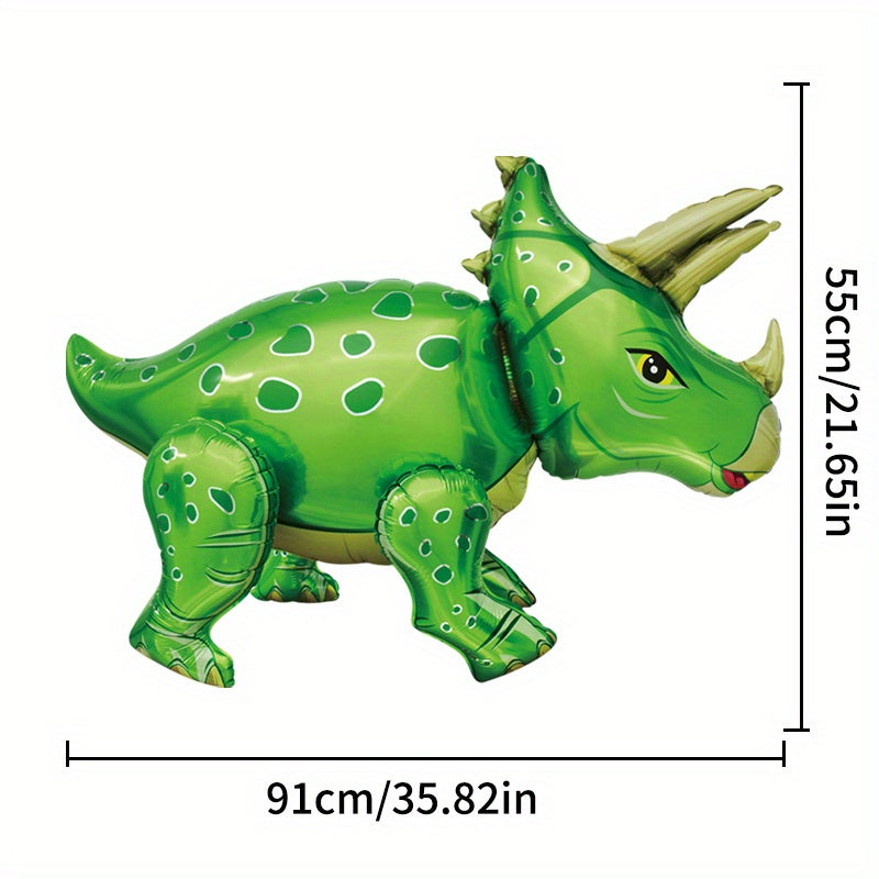 Standing Assembly Triceratop Balloon Jungle Animal Birthday Party Decoration