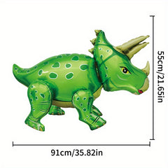 Standing Assembly Triceratop Balloon Jungle Animal Birthday Party Decoration