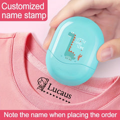 Dinosaur Custom Name Seal for Kids, Kindergarten Clothes Sticker
