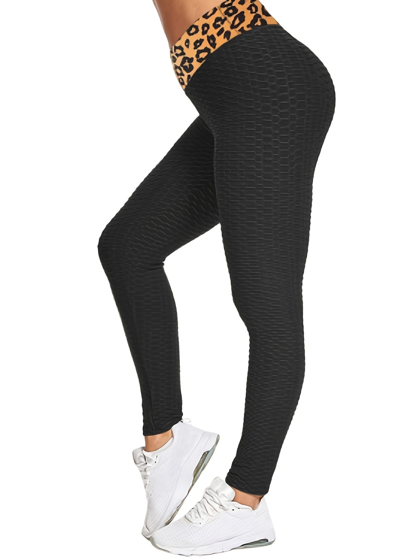 Honeycomb Leggings High Waist Skinny Leggings Spring Summer Women's