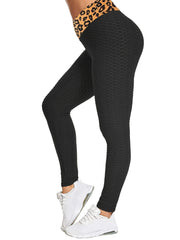 Honeycomb Leggings High Waist Skinny Leggings Spring Summer Women's