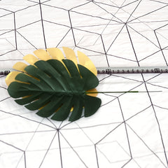 5pcs Artificial Leaf Simulation Golden Greenery Leaves for DIY Bouquets