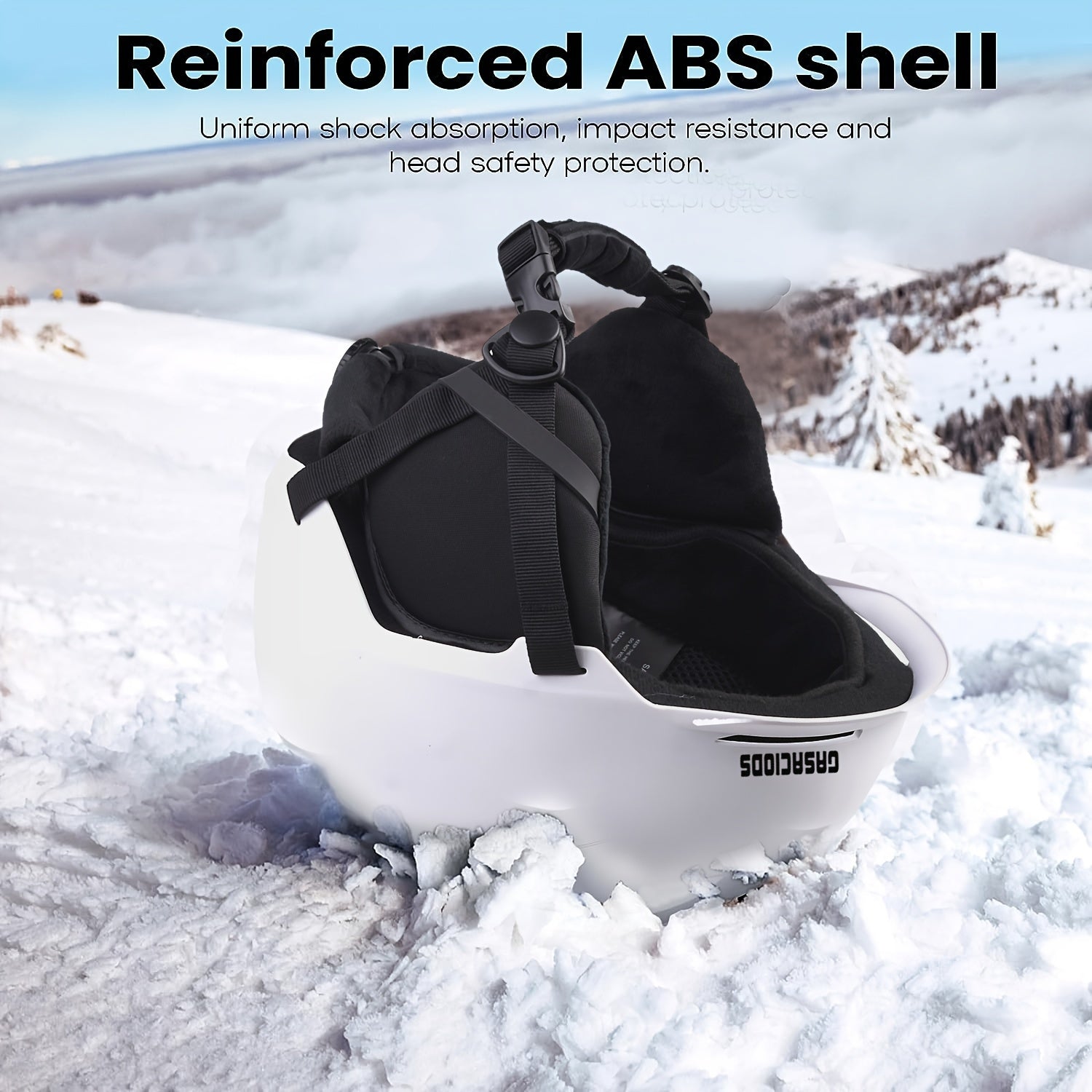 Ski Helmet Shock Resistant Safety ABS Housing EPS Vent Dial Goggles Compatible