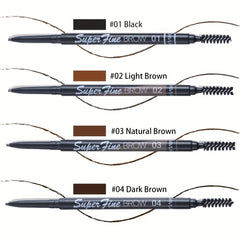 4 Colors Eyebrow Pencil with Soft Spiral Brush