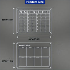 Acrylic Magnetic Fridge Calendar Set