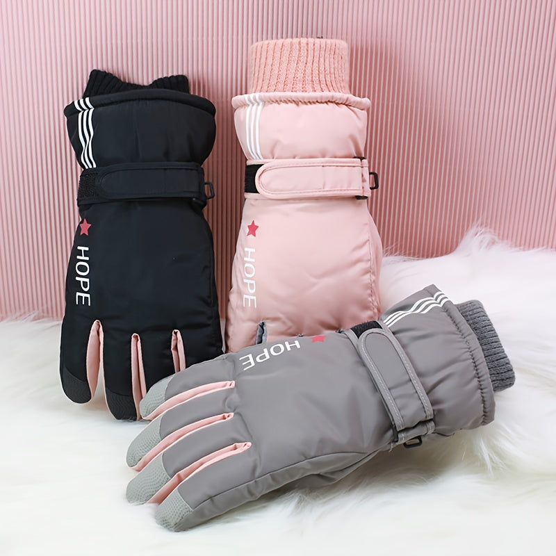 Warm Touch Screen Skiing Gloves - Windproof & Waterproof