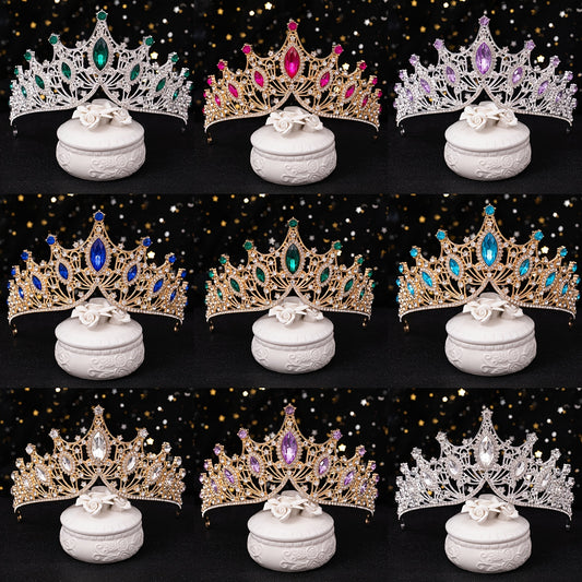 Rhinestone Crown Headband Wedding Bridal Hairband Party Tiara Decorations