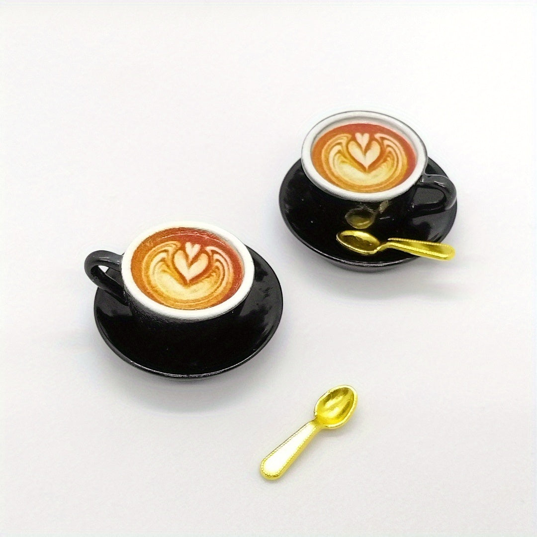6pcs Coffee Cup Set for Dollhouse Decor Mini Cafe Display
