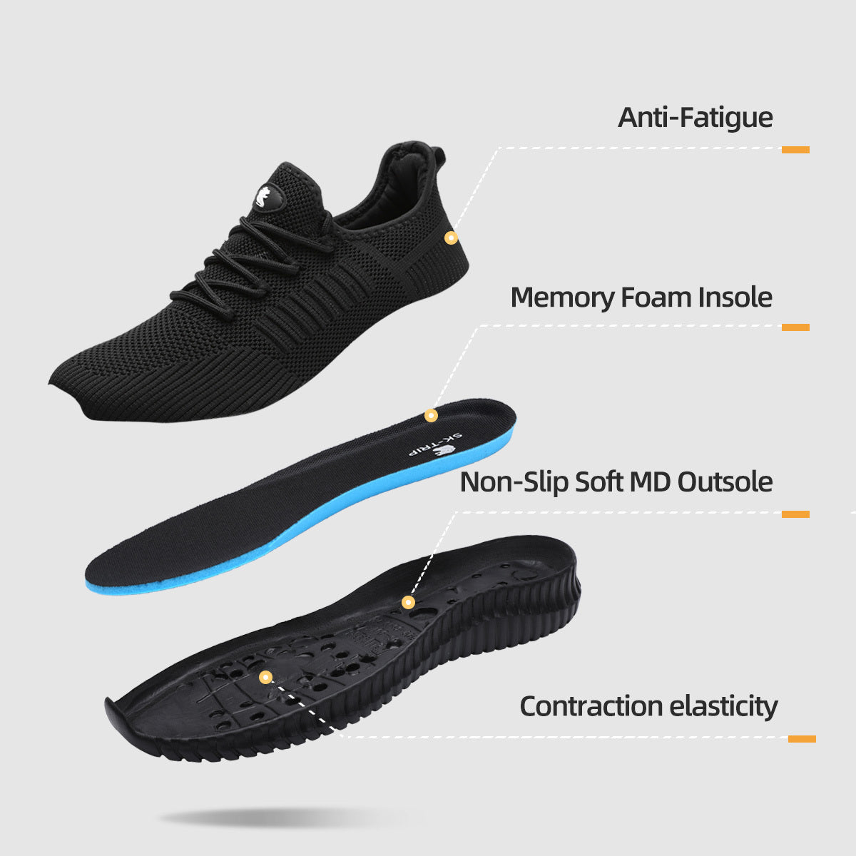 Women's Soft Bottom Low Top Sports Shoes Lightweight Footwear