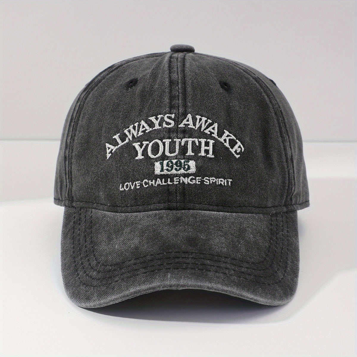 YOUTH Embroidered Baseball Cap Washed Distressed Sunshade Dad Hat
