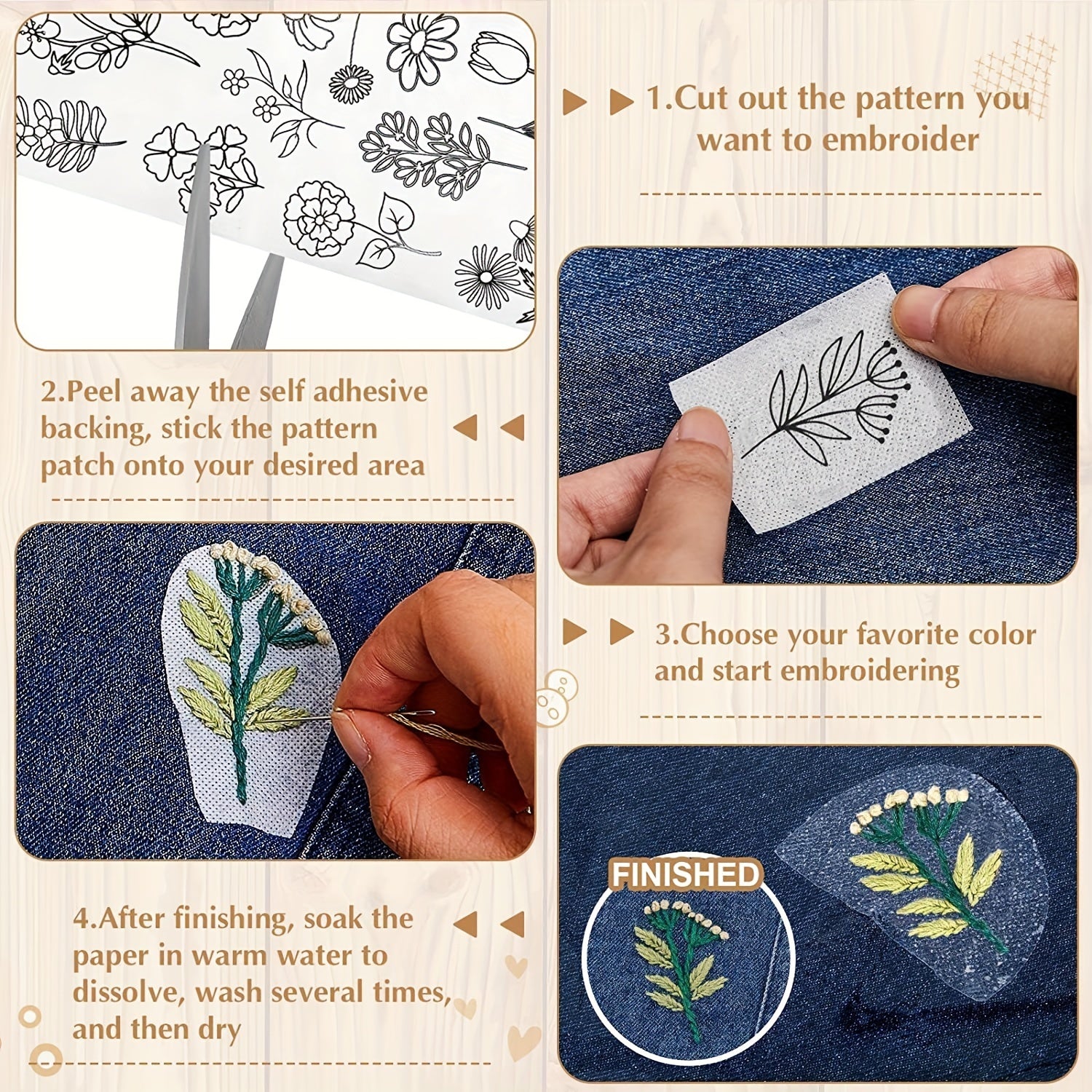 2pcs Cat Clothes With Embroidery And Stickers DIY Set