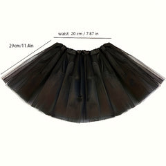 3 Layer Mesh Tutu Skirt for Girls Ballet Dance Costume