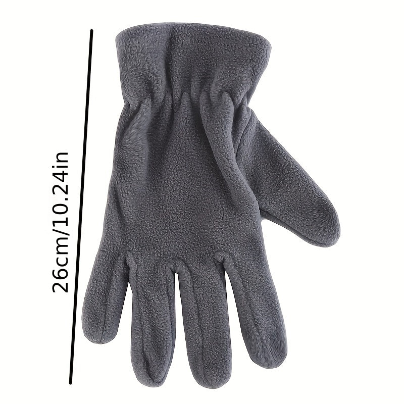 Thick Warm Polar Fleece Gloves Unisex Coldproof Gloves