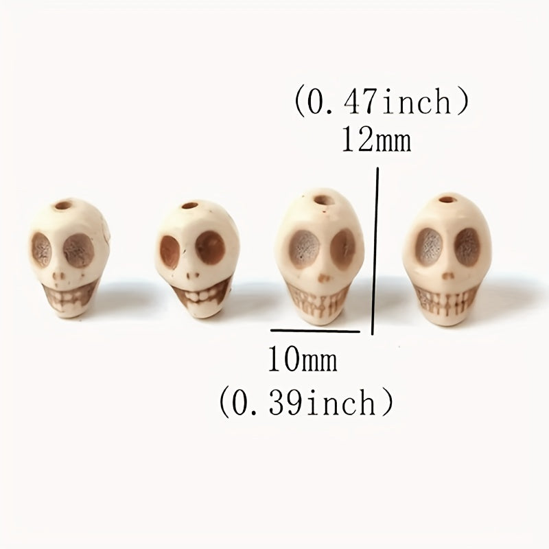 20pcs Gothic Skull Head Pendants Beads Charms DIY Jewelry Making Art Craft