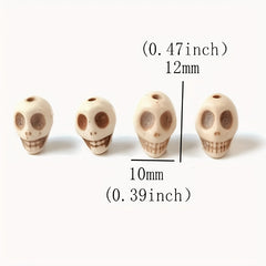 20pcs Gothic Skull Head Pendants Beads Charms DIY Jewelry Making Art Craft