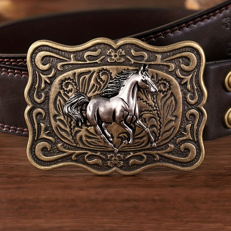 Men's Retro Horse Buckle Belt Casual Business Belts